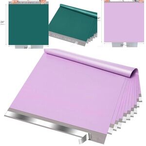 Pack of 20 - 24”x24” Polymailers - light purple or forest green